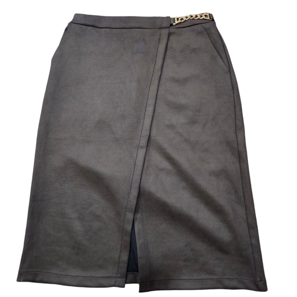 Andrew‎ Marc New York Faux Suede A-Line Midi Skirt-Size S